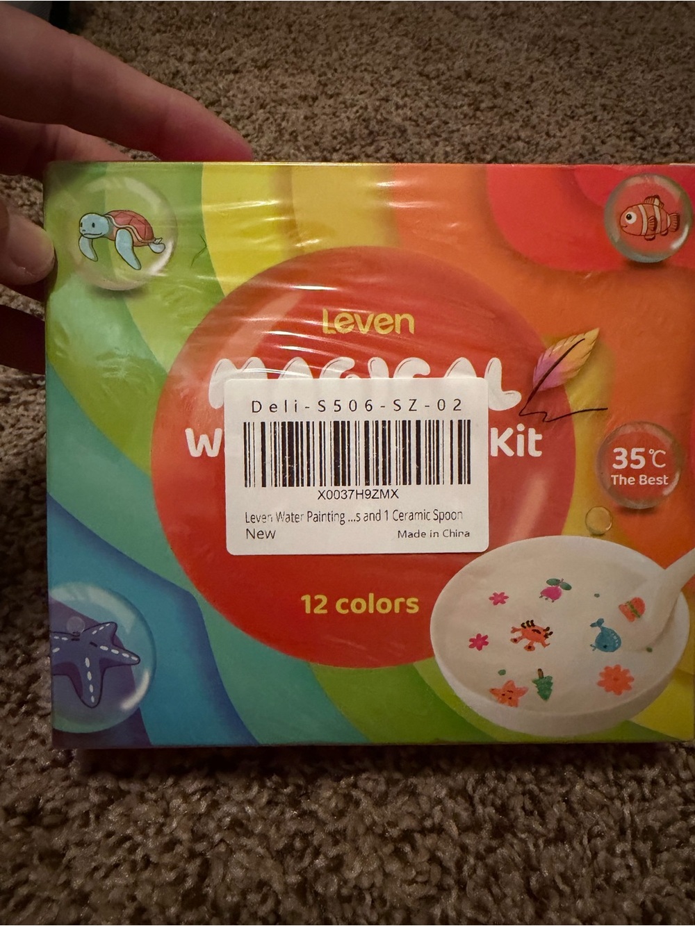 Leven 12-Color Water Painting Kit - Bright Multicolor